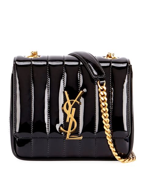 ysl black patent leather bag|ysl grey small handbag.